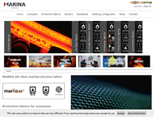 Tablet Screenshot of marinatextil.net